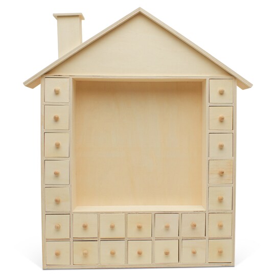 Wooden Advent Calendar, DIY Preassembled, Empty Drawers | Woodpeckers